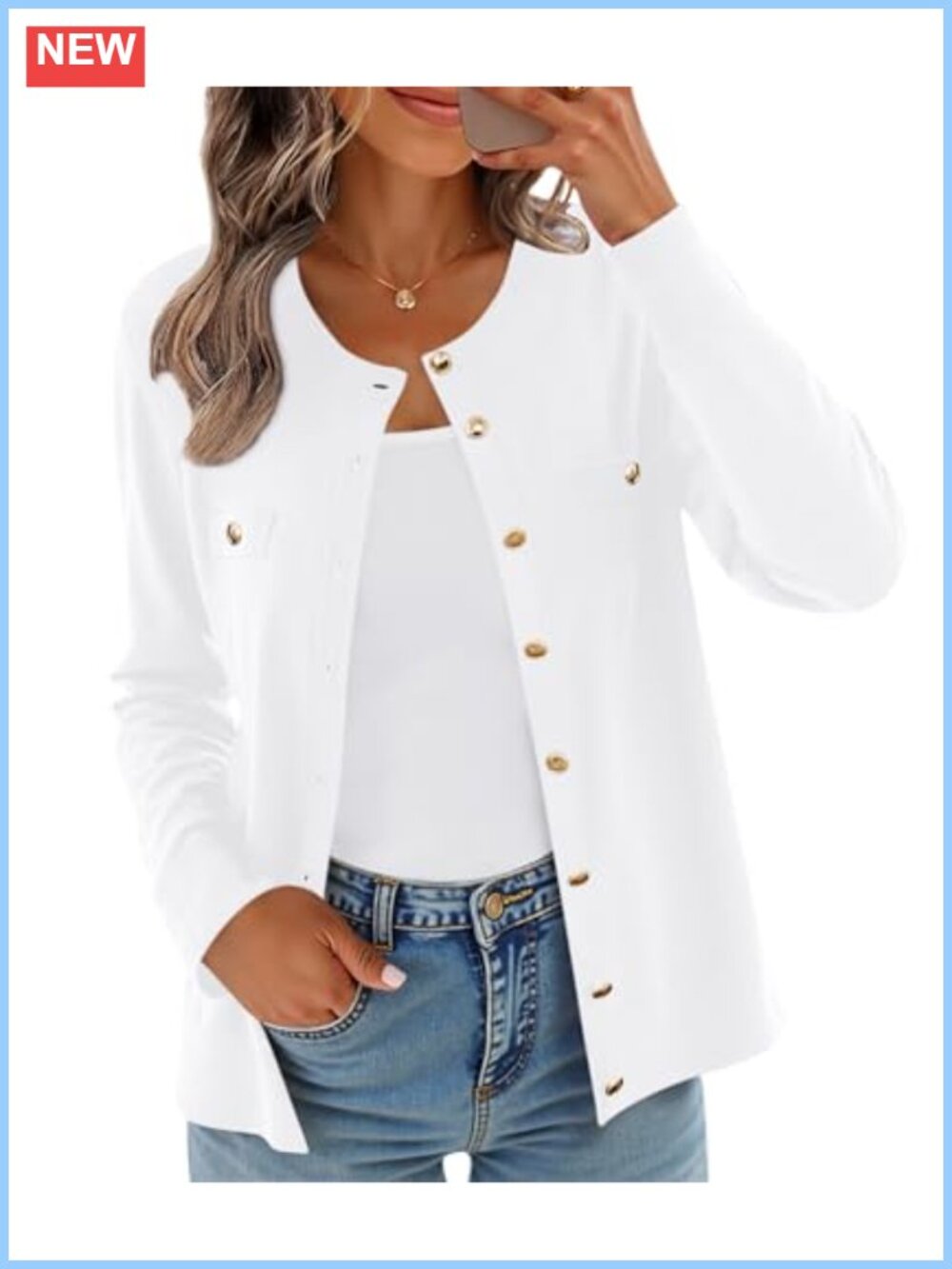 Women's Organic Cotton Cardigan Sweater Button Down Knit